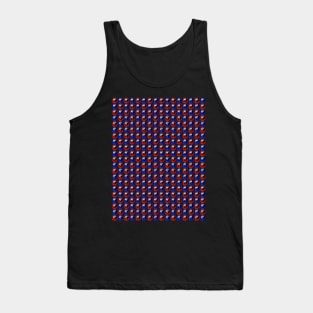 Yin Yang Design - Red-Blue Color Pattern Tank Top